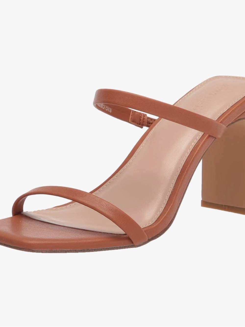 NWT The Drop Avery Women's Minimalist Two-Strap Block Heel Sandal Toffee 8.5